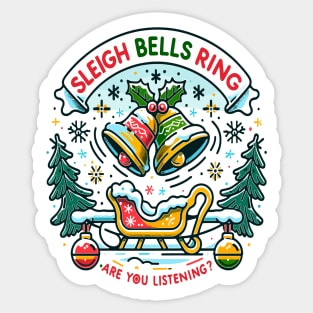 Sleigh Bells Chime, Winter Wonderland Sticker